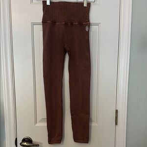 Free People Movement Good Karma Brown Leggings